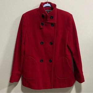 Giacca Bold Red Pea Coat